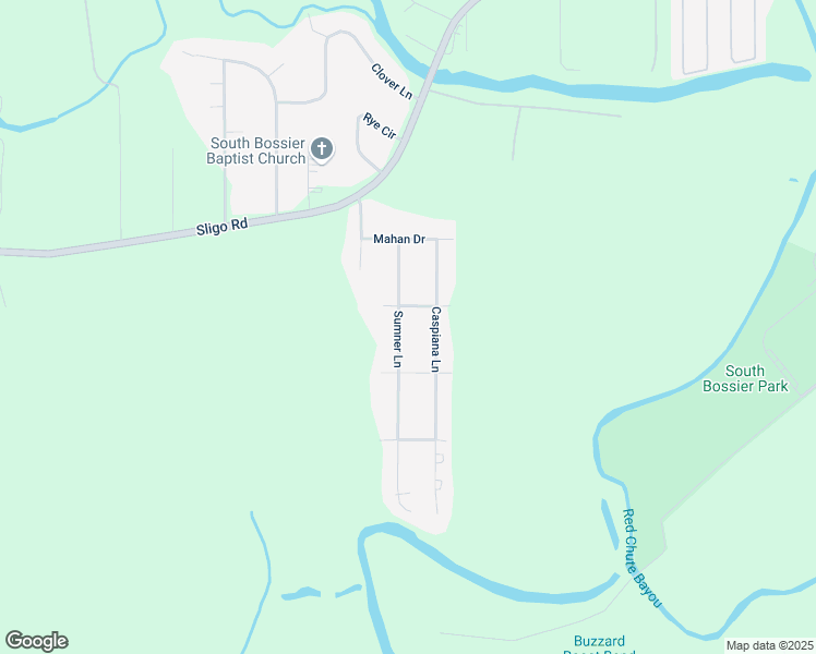 map of restaurants, bars, coffee shops, grocery stores, and more near 5755 Sumner Lane in Bossier City