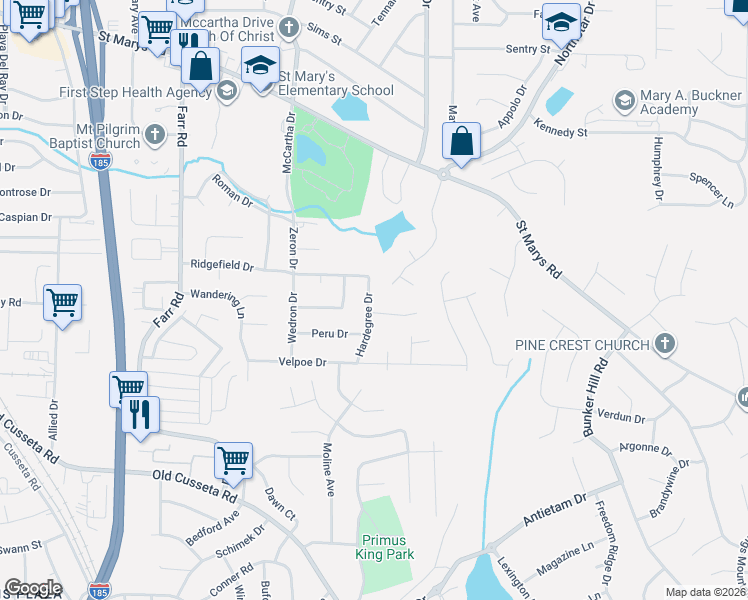 map of restaurants, bars, coffee shops, grocery stores, and more near 5007 Streator Drive in Columbus