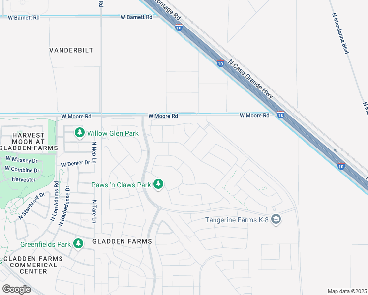 map of restaurants, bars, coffee shops, grocery stores, and more near 10835 South Morris Boulevard in Marana