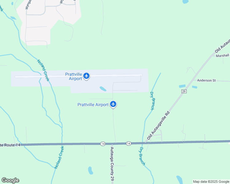 map of restaurants, bars, coffee shops, grocery stores, and more near 161 Grouby Airport Road in Prattville