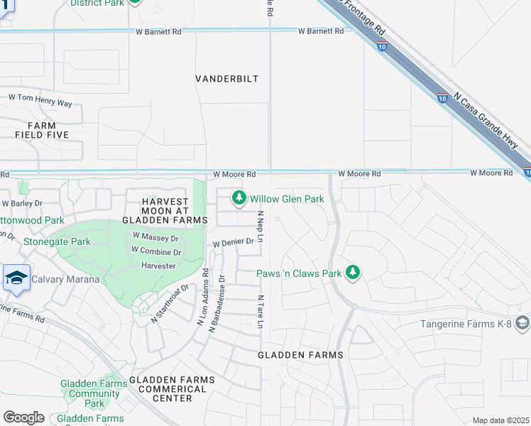 map of restaurants, bars, coffee shops, grocery stores, and more near 12798 N Postvale Rd in Marana