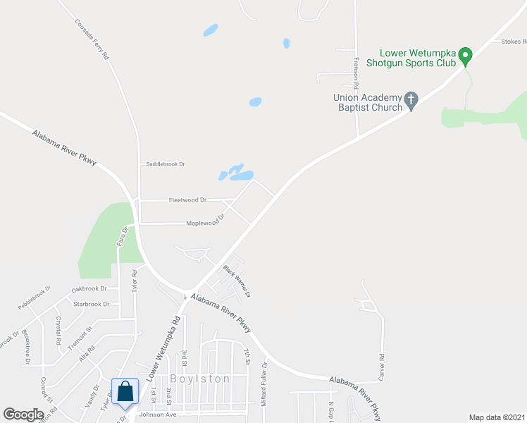 map of restaurants, bars, coffee shops, grocery stores, and more near 4201 Lower Wetumpka Road in Montgomery