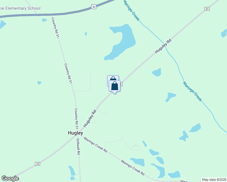 map of restaurants, bars, coffee shops, grocery stores, and more near 151 Huguley Road in Opelika