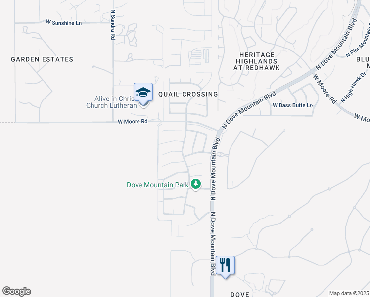 map of restaurants, bars, coffee shops, grocery stores, and more near 12698 North Owl Head Canyon Road in Marana