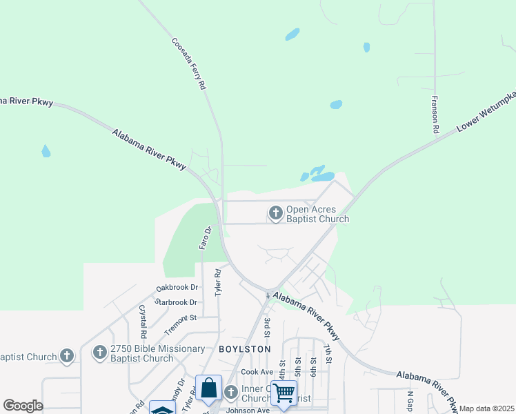 map of restaurants, bars, coffee shops, grocery stores, and more near 21 Fleetwood Drive in Montgomery