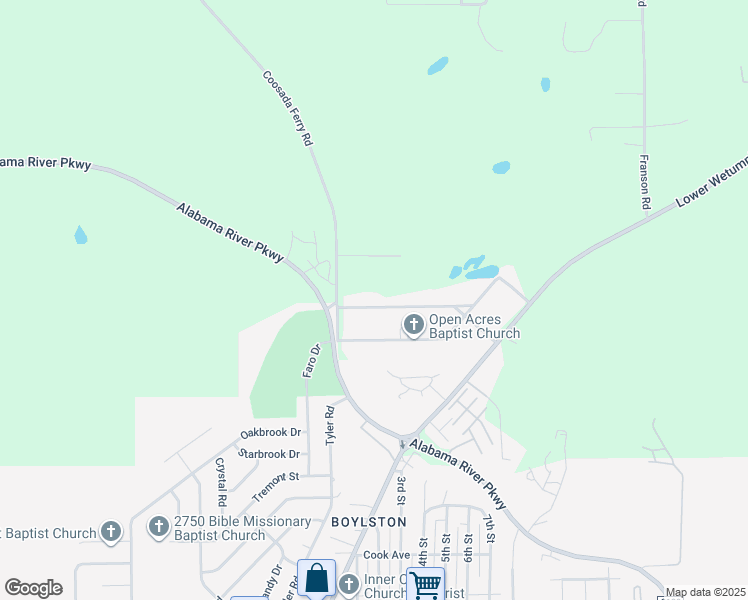 map of restaurants, bars, coffee shops, grocery stores, and more near 21 Fleetwood Drive in Montgomery