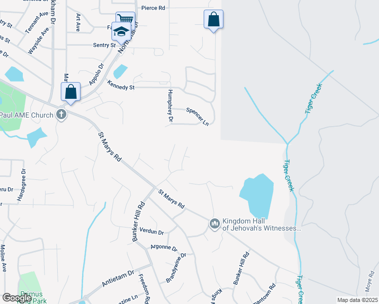 map of restaurants, bars, coffee shops, grocery stores, and more near 758 Compass Trail in Columbus