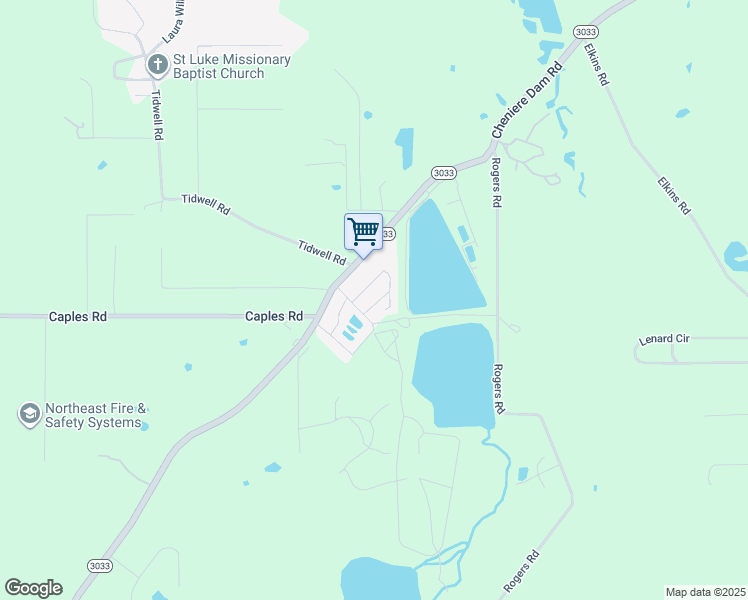 map of restaurants, bars, coffee shops, grocery stores, and more near 697 State Highway 3033 in West Monroe