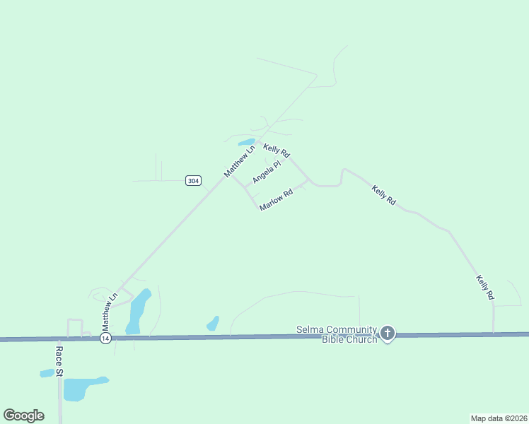 map of restaurants, bars, coffee shops, grocery stores, and more near 2604 Marlow Road in Selma