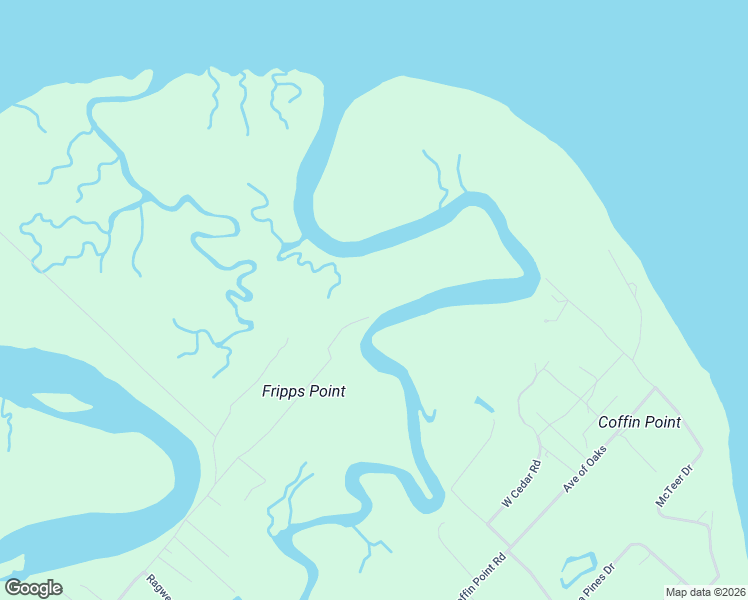 map of restaurants, bars, coffee shops, grocery stores, and more near 360 Fripp Point Road in Saint Helena Island