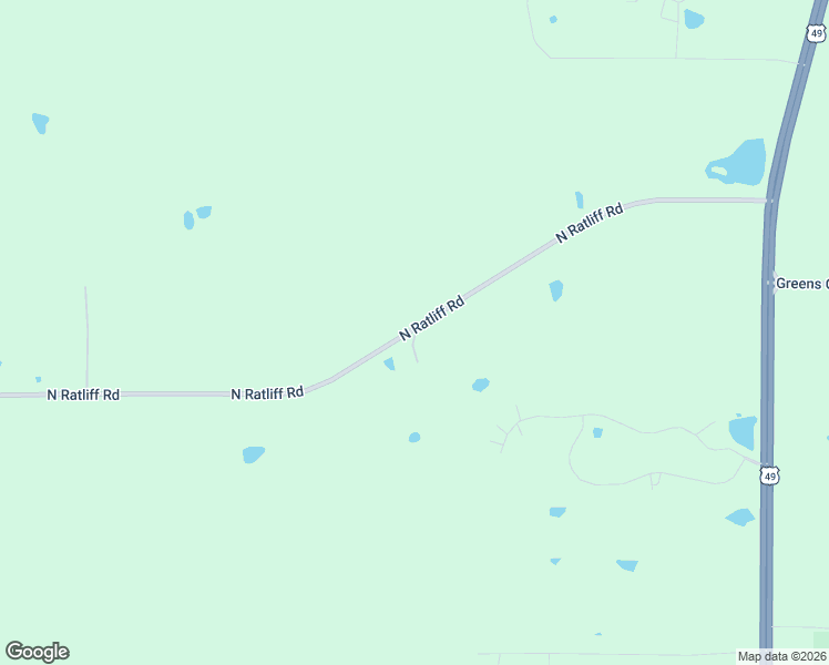 map of restaurants, bars, coffee shops, grocery stores, and more near 3375 North Ratliff Road in Jackson