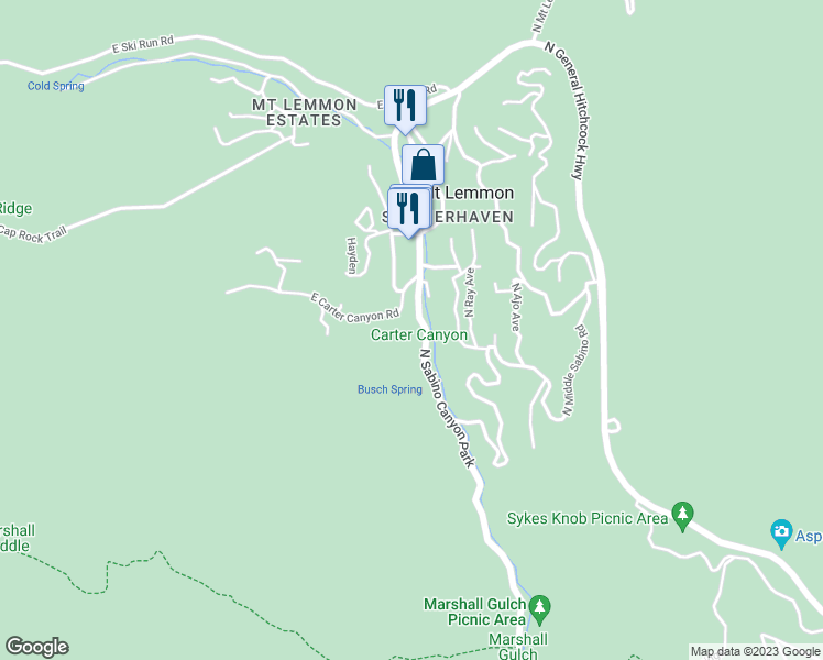 map of restaurants, bars, coffee shops, grocery stores, and more near in Pima County