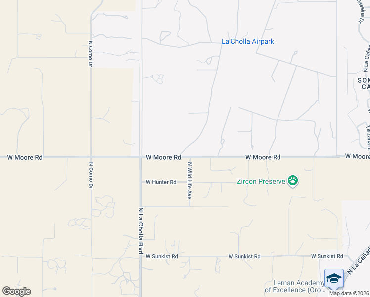 map of restaurants, bars, coffee shops, grocery stores, and more near 1960 West Moore Road in Tucson