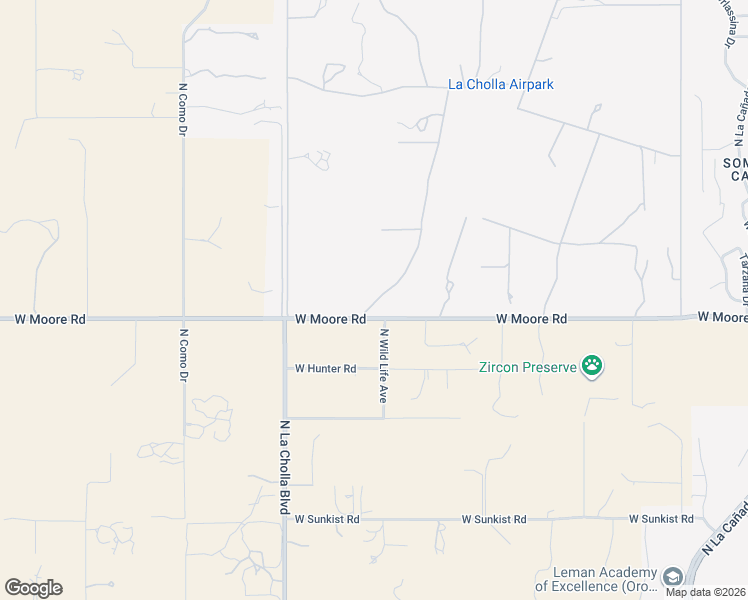 map of restaurants, bars, coffee shops, grocery stores, and more near 1960 West Moore Road in Tucson