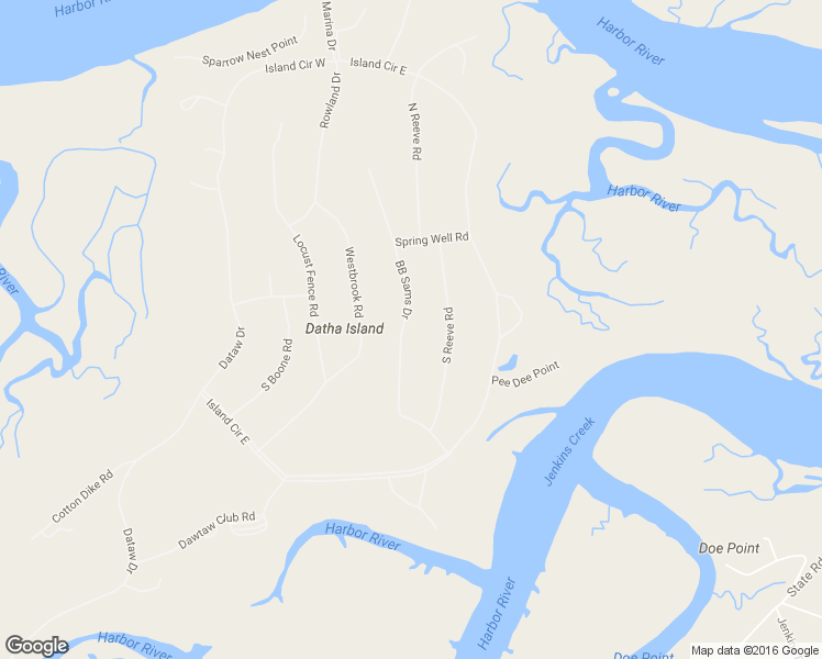 map of restaurants, bars, coffee shops, grocery stores, and more near 437 BB Sams Drive in Saint Helena Island