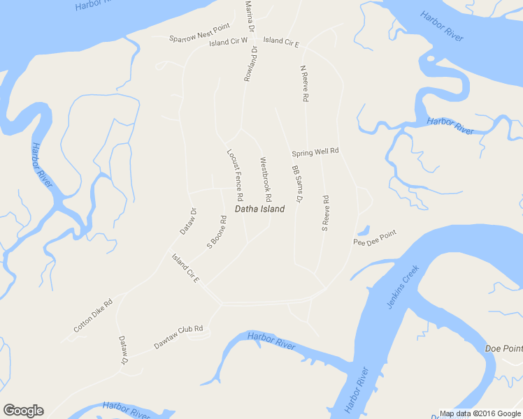 map of restaurants, bars, coffee shops, grocery stores, and more near 316 Westbrook Road in Saint Helena Island
