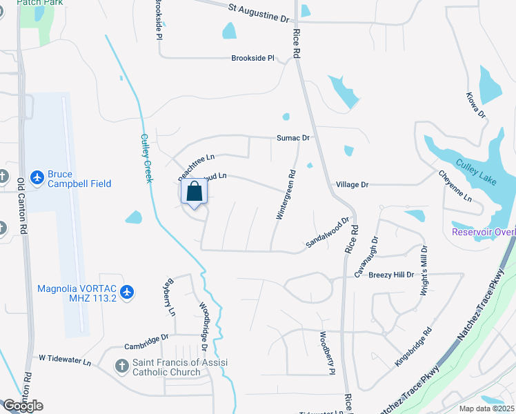 map of restaurants, bars, coffee shops, grocery stores, and more near 205 Cotton Wood Drive in Madison