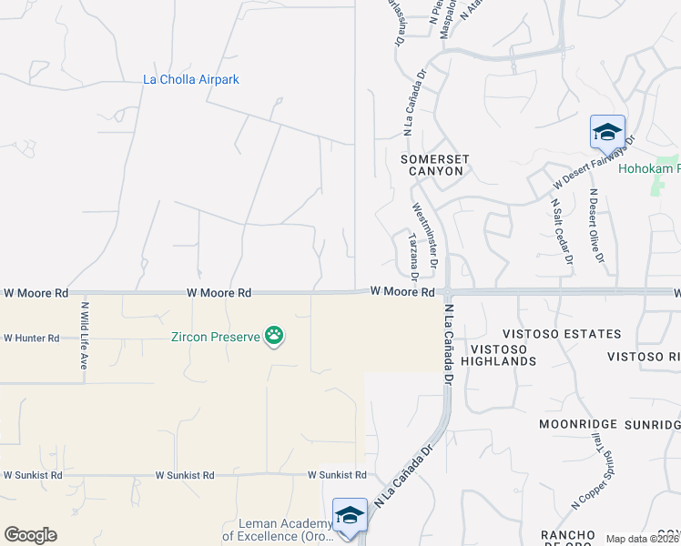 map of restaurants, bars, coffee shops, grocery stores, and more near 12801 North Kingair Drive in Tucson