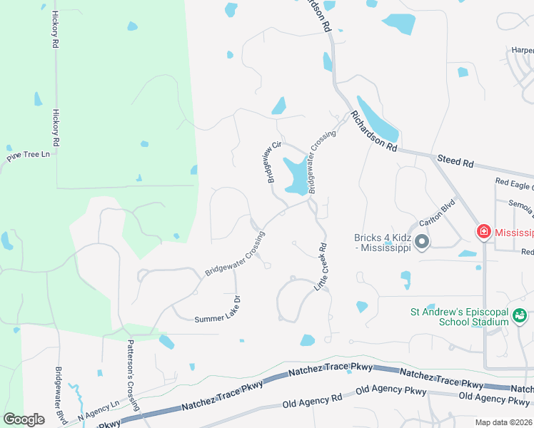map of restaurants, bars, coffee shops, grocery stores, and more near 119 Bridgewater Crossing in Ridgeland