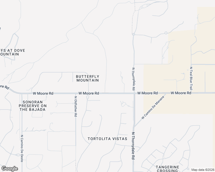 map of restaurants, bars, coffee shops, grocery stores, and more near 3950 West Moore Road in Tucson