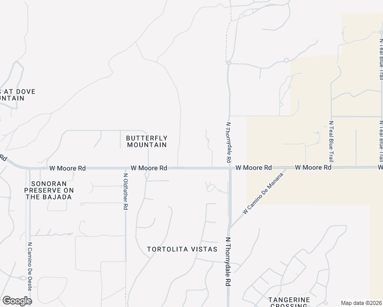 map of restaurants, bars, coffee shops, grocery stores, and more near 3950 West Moore Road in Tucson
