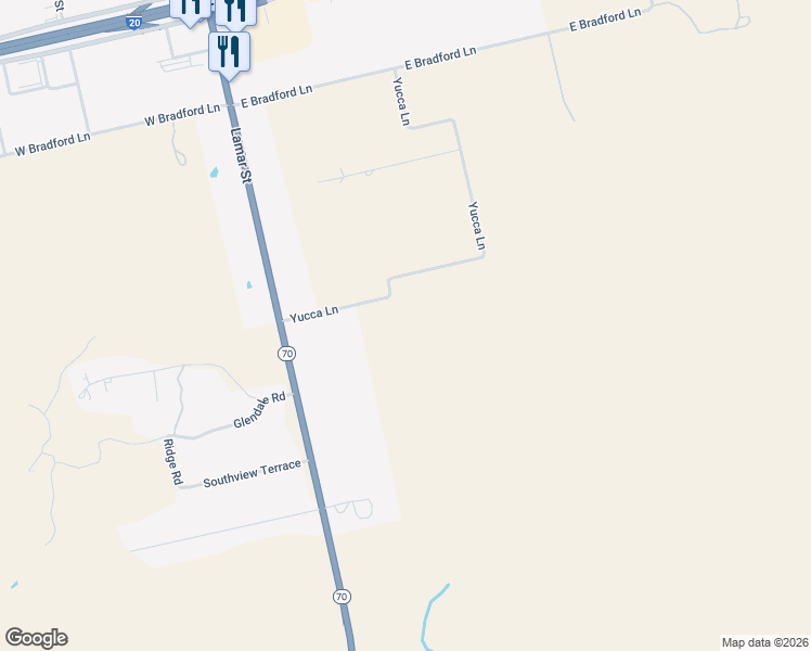 map of restaurants, bars, coffee shops, grocery stores, and more near 129 Yucca Lane in Sweetwater