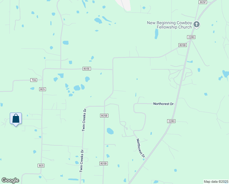 map of restaurants, bars, coffee shops, grocery stores, and more near 3930 County Road 805B in Cleburne