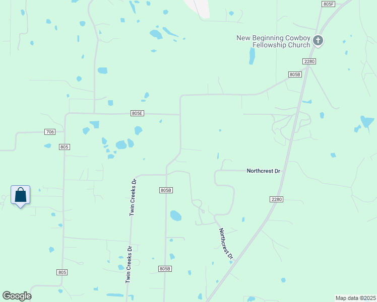 map of restaurants, bars, coffee shops, grocery stores, and more near 3930 County Road 805B in Cleburne