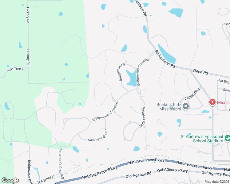map of restaurants, bars, coffee shops, grocery stores, and more near 119 Bridgewater Crossing in Ridgeland