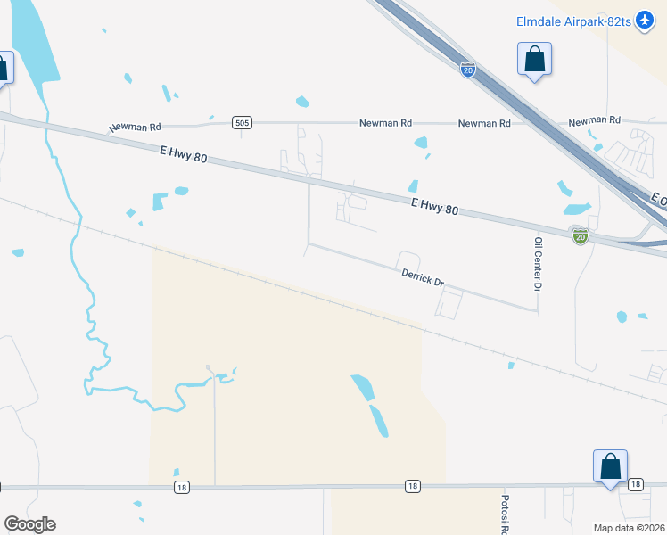 map of restaurants, bars, coffee shops, grocery stores, and more near 926 Bandera Park Drive in Abilene