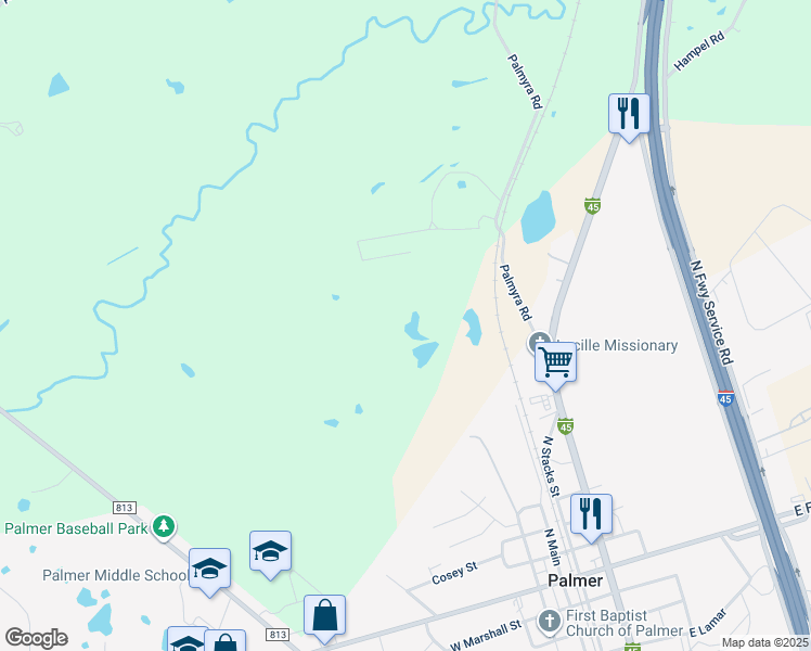 map of restaurants, bars, coffee shops, grocery stores, and more near in Palmer