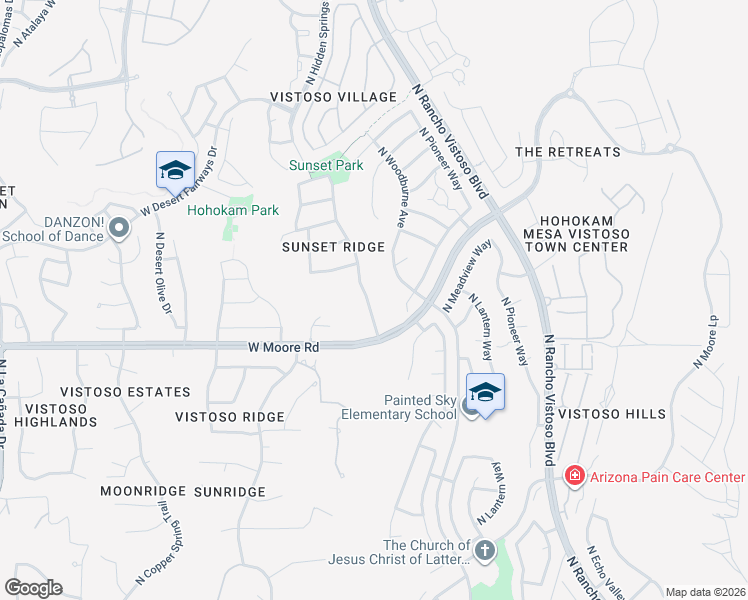 map of restaurants, bars, coffee shops, grocery stores, and more near 12886 Eagleview Drive in Oro Valley