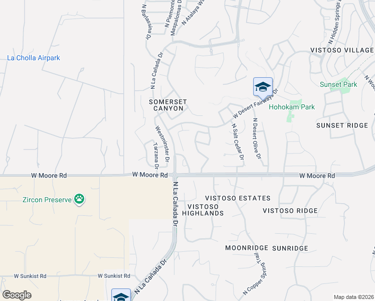 map of restaurants, bars, coffee shops, grocery stores, and more near 12919 North Indian Palms Drive in Oro Valley