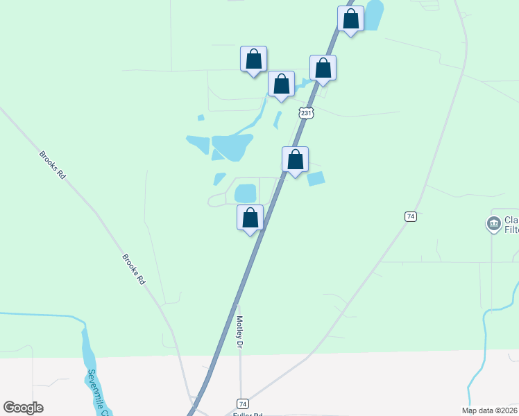 map of restaurants, bars, coffee shops, grocery stores, and more near 1536 Blue Ridge Circle in Montgomery
