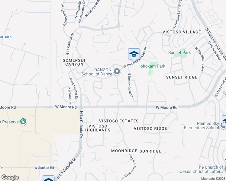map of restaurants, bars, coffee shops, grocery stores, and more near 991 West Waxleaf Place in Oro Valley