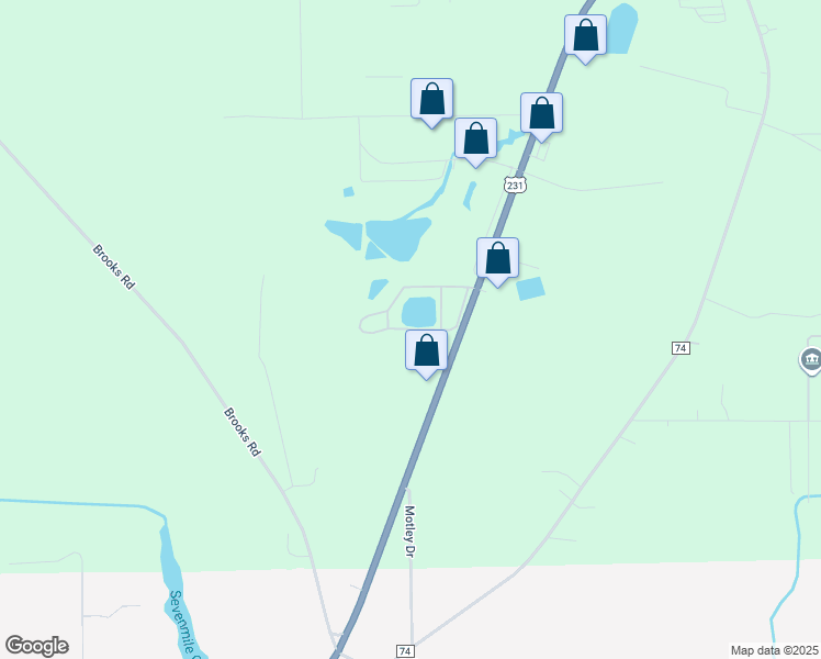 map of restaurants, bars, coffee shops, grocery stores, and more near 1536 Blue Ridge Circle in Montgomery