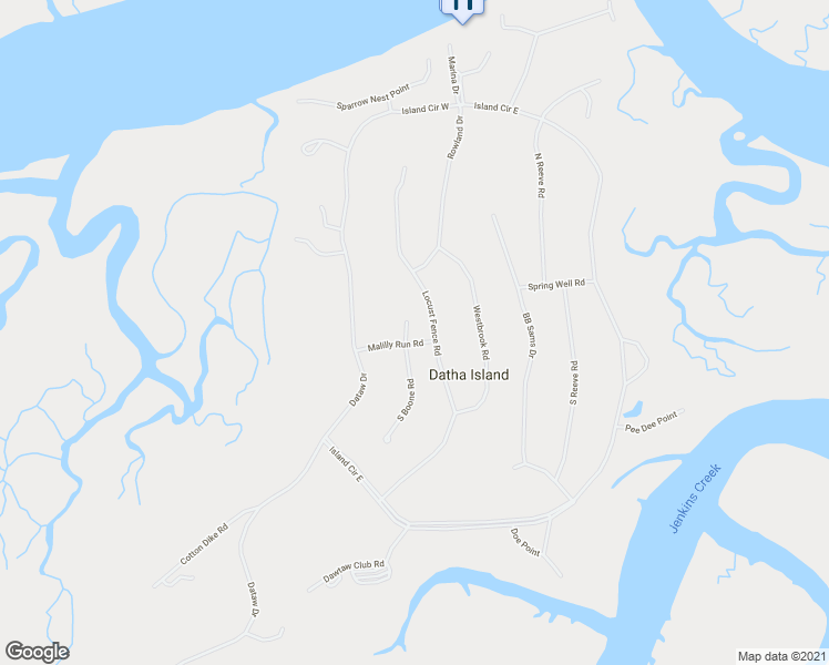 map of restaurants, bars, coffee shops, grocery stores, and more near 200 Locust Fence Road in Saint Helena Island