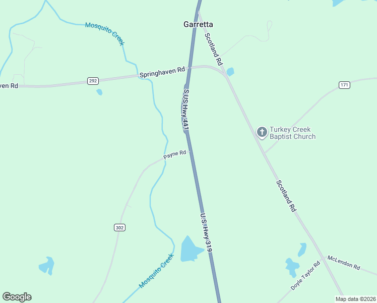 map of restaurants, bars, coffee shops, grocery stores, and more near 2805 U.S. 441 in Rentz