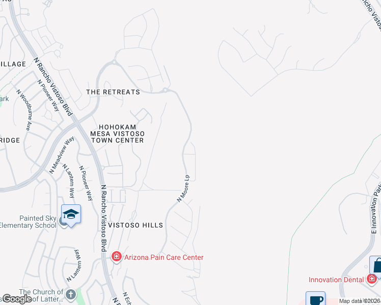 map of restaurants, bars, coffee shops, grocery stores, and more near 12894 East Via Del Pasto in Oro Valley