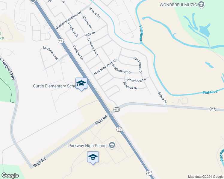 map of restaurants, bars, coffee shops, grocery stores, and more near 5308 Barberry Lane in Bossier City