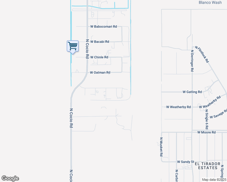 map of restaurants, bars, coffee shops, grocery stores, and more near 17460 West Picacho Road in Marana