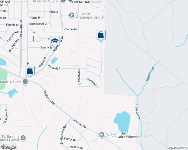 map of restaurants, bars, coffee shops, grocery stores, and more near 5410 Kennedy Street in Columbus