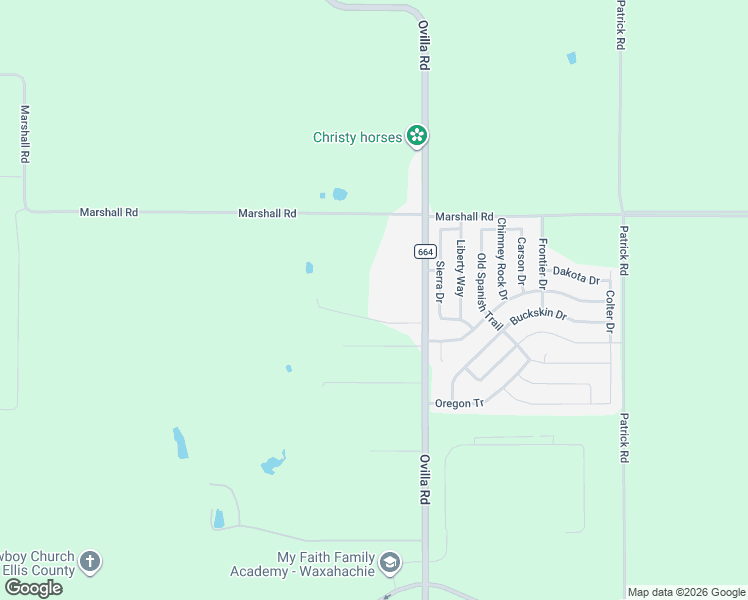 map of restaurants, bars, coffee shops, grocery stores, and more near 1015 Ovilla Road in Waxahachie