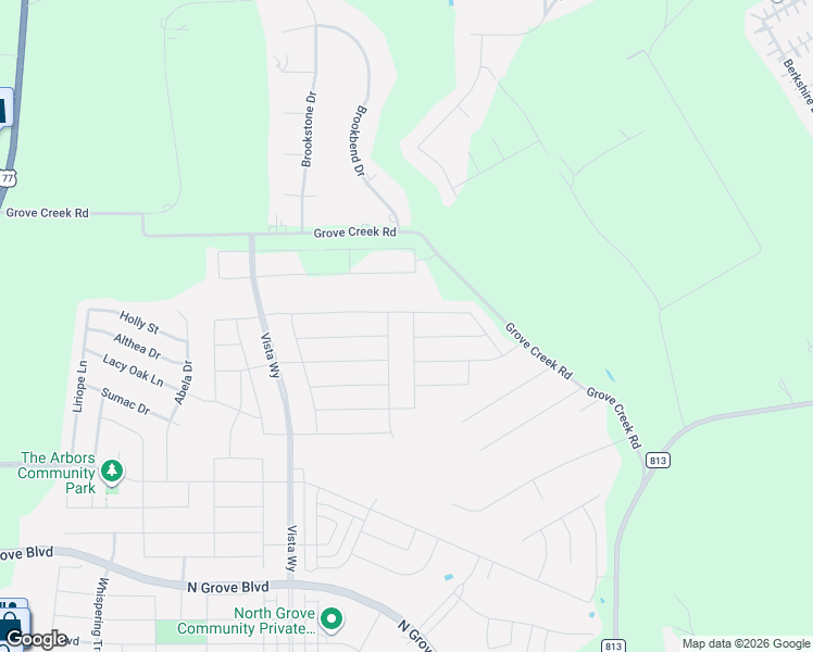 map of restaurants, bars, coffee shops, grocery stores, and more near 616 Grove Creek Road in Waxahachie