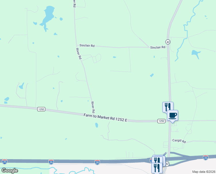 map of restaurants, bars, coffee shops, grocery stores, and more near in Kilgore