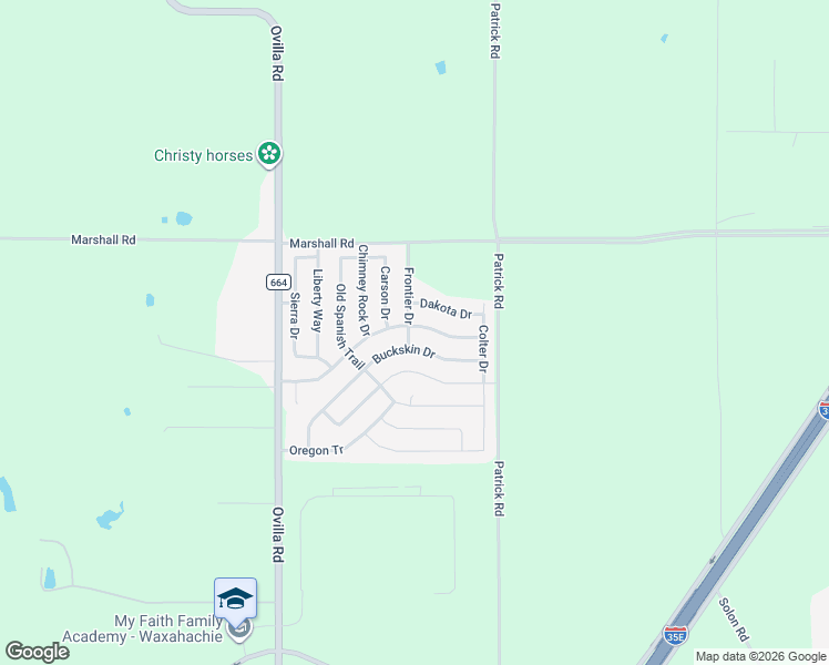map of restaurants, bars, coffee shops, grocery stores, and more near 224 Valley View Drive in Waxahachie