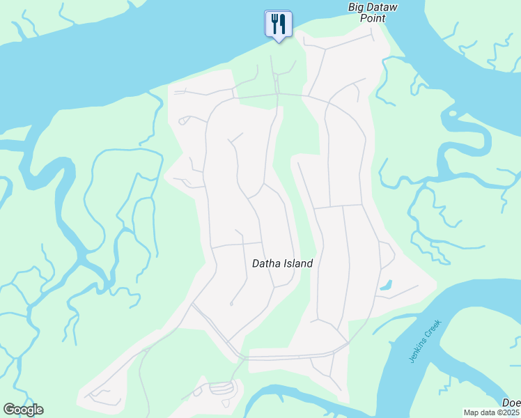 map of restaurants, bars, coffee shops, grocery stores, and more near 354 Westbrook Road in Saint Helena Island