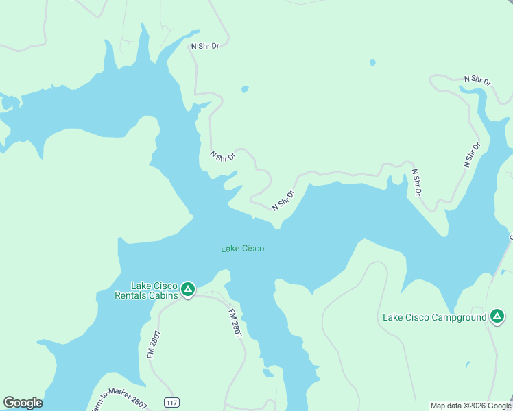 map of restaurants, bars, coffee shops, grocery stores, and more near North Shore Lake Drive in Cisco