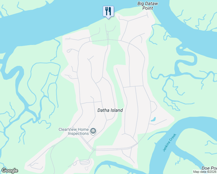 map of restaurants, bars, coffee shops, grocery stores, and more near 355 Westbrook Road in Saint Helena Island