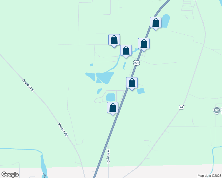 map of restaurants, bars, coffee shops, grocery stores, and more near Blue Ridge Drive in Montgomery